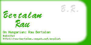 bertalan rau business card